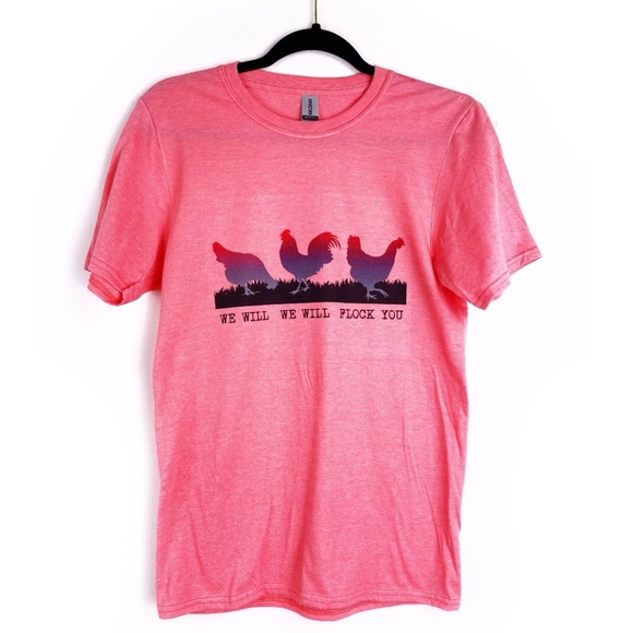 We Will We Will Flock You Chicken Graphic Tee - Picture 1 of 5